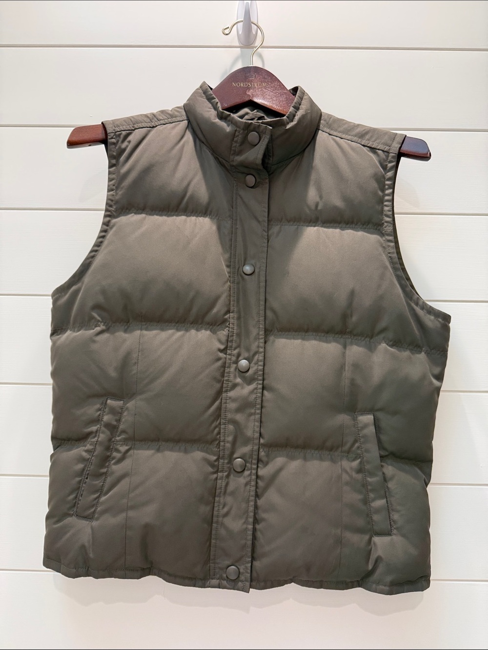 Nordstrom Olive Quilted Puffer Vest